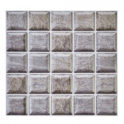 Комплект объемных 3D панелей Каменная кладка 32 самоклеющиеся Lako Decor 300х300х4 мм (плитка пвх LVT) LKD-JM-WP547