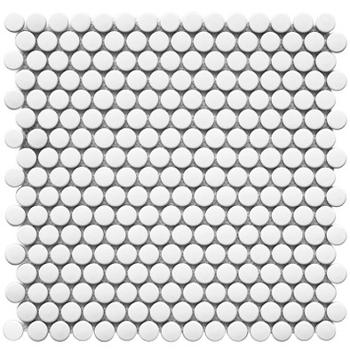 Мозаика Керамическая Penny Round White Matt (NK41000) 315х309х6