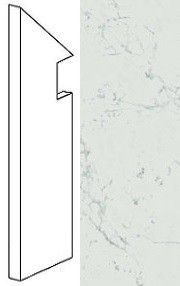 Плинтус Marvel Carrara Pure Battiscopa Sag. Sx керамогранит