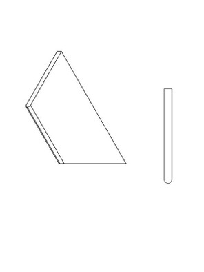 Блэк Бортик 30x60 Закругленный Правый Black Bor.30x60 Round Dx матовый