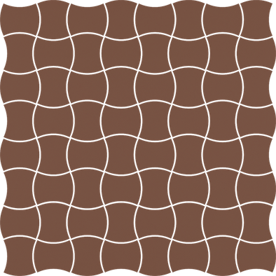 Мозаика Modernizm Brown Mozaika Prasowana керамогранит 30.86х30.86 см матовая чип 36х44 мм, коричневый 5900144099845