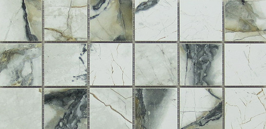 Мозаика Mk.InvWh1530Rm_9 mm 15х30 керамогранит матовая, серый