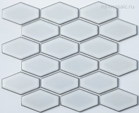 Мозаика R-309 керамика 26.8х29.4 см глянцевая чип 60х95 мм, белый