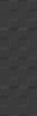 Настенная плитка HFE310 Rev. Sector Negro 30x90 Saloni Ceramica Brilliant глянцевая, рельефная (структурированная) керамическая