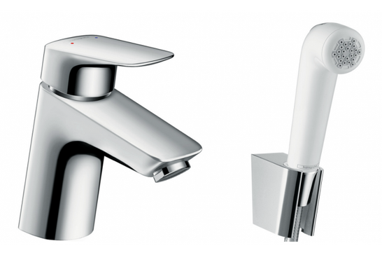 Смеситель Hansgrohe Logis для раковины 70 мм с гигиеническим душем фото Смеситель Hansgrohe Logis для раковины 70 мм с гигиеническим душем