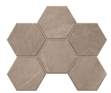 Мозаика GB02 Hexagon 25x28,5 керамогранит матовая, серый