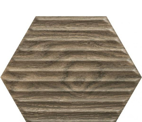Настенная плитка Serene Brown Heksagon Struktura Paradyz Ceramika 17.1x19.8 рельефная (структурированная) керамическая 5900144052895