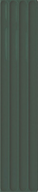 Настенная плитка Plinto In Green Gloss 10.7х54.2 DNA Tiles глянцевая, рельефная (структурированная) керамическая 78803284