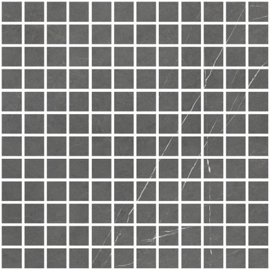 Мозаика Allure Mosaic 25 Anthracite Soft 30x30 керамогранит Living Ceramics матовая чип 25х25 мм, черный LV11129