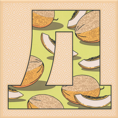 Декор HGD/A564/5177 Сад-огород "Дыня" матовый 20х20 Kerama Marazzi керамический