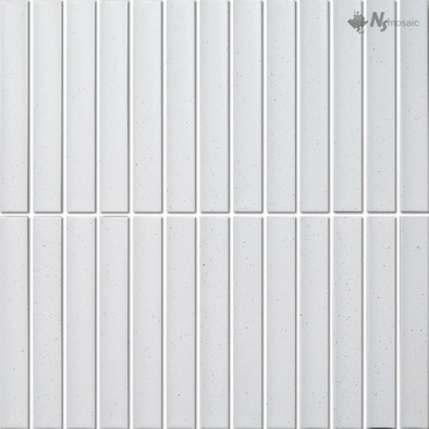 Мозаика PP20145-10 керамика матовая 29.6х29.9 см NSmosaic Porcelain Series чип 20х145 мм, белый