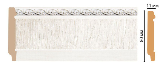 Плинтус напольный 144-7D ДМ Decomaster (80х11х2400 мм) 