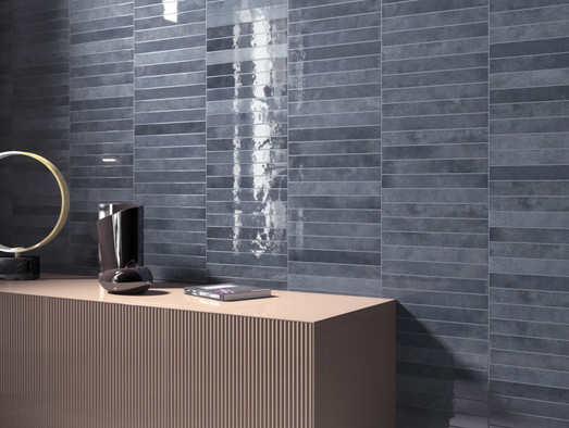 Керамогранит Verticale Deep Royal 5x40 Equipe глазурованный, глянцевый настенная плитка 31925