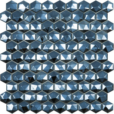 Мозаика Hex Diamond № 358D Черный (на сетке)