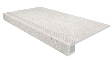 Комплект (Ступень SR00 (33x120) непол. (прямоугол. бортик) + Подступенок (14,5x120)) матовый