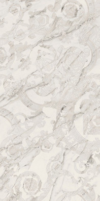 Керамогранит Maximvs Statuario White Megabarocco Lux R 60x120 Versace полированный универсальная плитка G67590