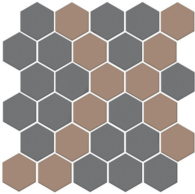 Мозаика AD\A673\MM Агуста 6 Мозаичный 29.7х29.8 см керамогранит Kerama Marazzi матовая, оранжевый, серый