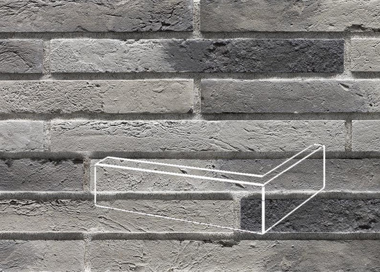 Угловой элемент Кирпич Каталонский шов 10, Графитовый 5.2х43.7х44 Феодал рельефная (структурированная) 00000040036