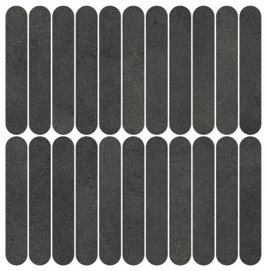 Мозаика Boost Expression Carbon Mosaico Ellipse 37x37,8 керамогранит Atlas Concorde Italy матовая, черный AYY7