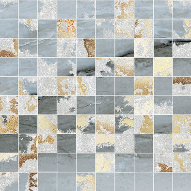 Декор Venus Mos.Q.Solitaire Mix Lapp. Blu tess. 2.9x2.9 керамогранит