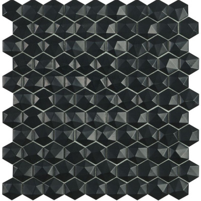 Мозаика Hex Nordic № 903 Черный (на сетке)