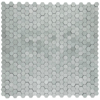 Мозаика Marble Mosaic Gravity Aluminium 3D Hexagon Metal (Big) алюминий 30х30 см чип 14х14 мм, серебро-silver