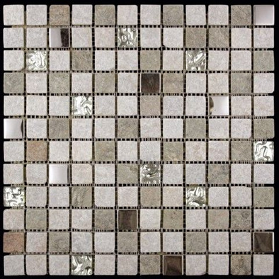 Мозаика KBE-02 (KB11-E02) 303x303 22x22 стекло+кварц+металл