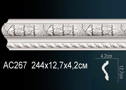 Молдинг AC267 (20) с рисунком Перфект полиуретан