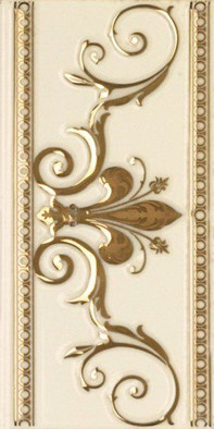 Бордюр Noblesse Cenefa Marfil Gold 20x10 глянцевая фото Бордюр Noblesse Cenefa Marfil Gold 20x10 глянцевая