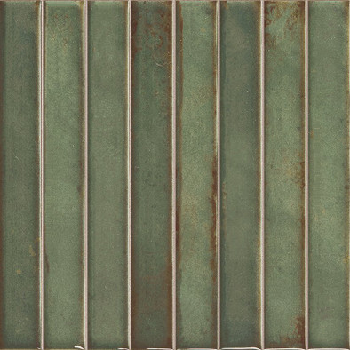 Настенная плитка Brick Raku Emerald 35х35 La Platera глянцевая керамическая 00-00048901