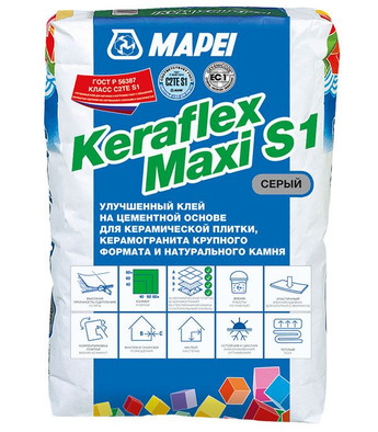 Mapei Keraflex Maxi серый клей для плитки фото Mapei Keraflex Maxi серый клей для плитки