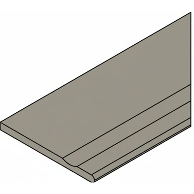 Керамогранит Fossil Black Bordo 30x120 Svasato Round Dx Italon x2 матовый, структурированный бортик закругленный с выемкой правый 620090001421