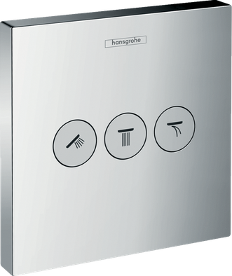 Запорный переключающий вентиль Hansgrohe ShowerSelect с кнопками управления (внешняя часть)