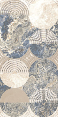 Декор Вставка Ричмонд D1 Синяя 30х60 Axima глянцевая керамический