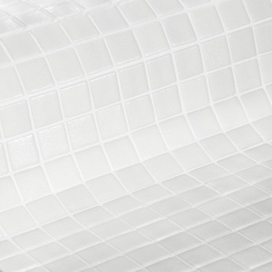 Мозаика Ezarri 2545-B Safe стекло 31.3х49.5 см матовая, антислип чип 25х25 мм, белый