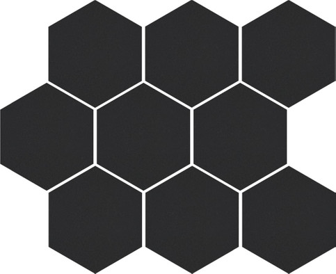 Мозаика Cambia Black Lappato Mosaic Heksagon 33,4x27,53 керамогранит лаппатированная, черный