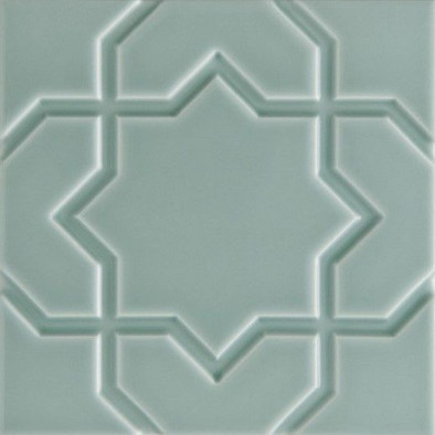 Декор Liso Star Sea Green 15x15 глянцевый керамический