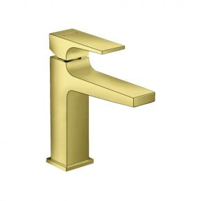 Смеситель Hansgrohe Metropol для раковины 100, push-open, золото