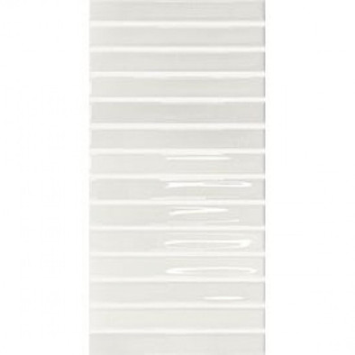 Настенная плитка Flash Bars Cool White 12.5x25 DNA Tiles глянцевая керамическая 133469