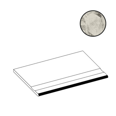 Керамогранит Forte dei Marmi Ceppo Apuano Pearl Bordo Piscina Angolo Sx 20x60 Atlas Concorde матовый бортик для бассейна угловой левый 620090000997