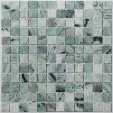 Мозаика NSmosaic KP-763 камень полированный 29.8х29.8 см чип 23х23 мм, бирюзовый, серый
