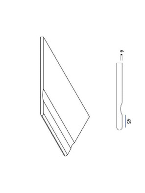 Гриджио Бортик 30x60 с выемкой Закруг Grigio Bordo 30x60 Svasato Round Sx матовый