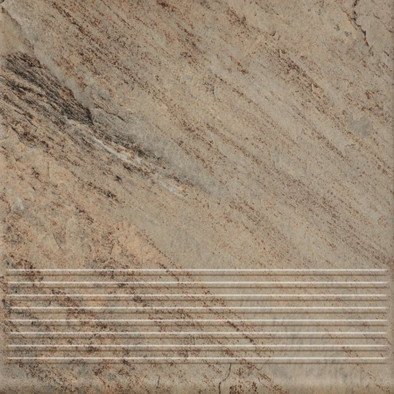 Ступень фронтальная Mattone Pietra Beige Stopnica Prosta 30х30 клинкер матовая Paradyz Ceramika