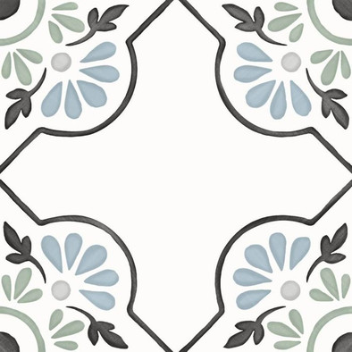 Керамогранит Tanger Blue Petals 12,3x12,3 Peronda матовый универсальный