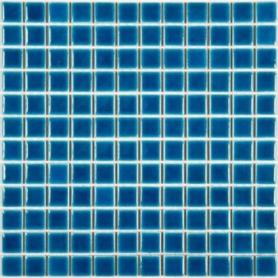 Мозаика PW2323-12 керамика 30х30 см глянцевая чип 23х23 мм, голубой
