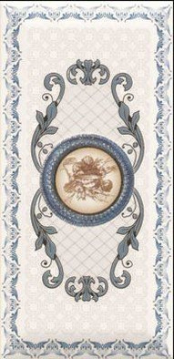 Декор Imperial Azul 2 10х20 глянцевый керамический