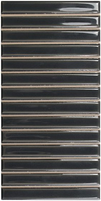Настенная плитка Sb Ebony 12,5x25 Wow глянцевая, рельефная (структурированная) керамическая 128704