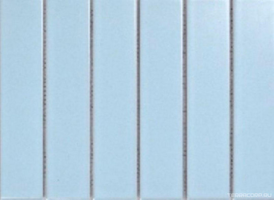 Мозаика Porcelain mosaic Mosaic 4.5x19.5 Y45P803 Голубая матовая керамогранит 19.5х28.8 см чип 45х195 мм