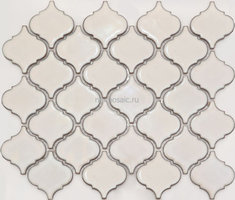 Мозаика R-304 керамика 24.5х29.3 см глянцевая чип 60х65 мм, бежевый
