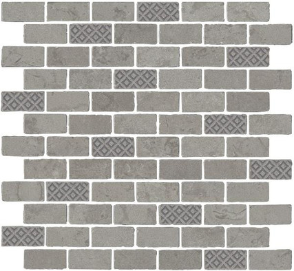 Мозаика MBD011 Про Лаймстоун Антика 3 Мозаичный Серый матовый керамогранит 30x32 см Kerama Marazzi
